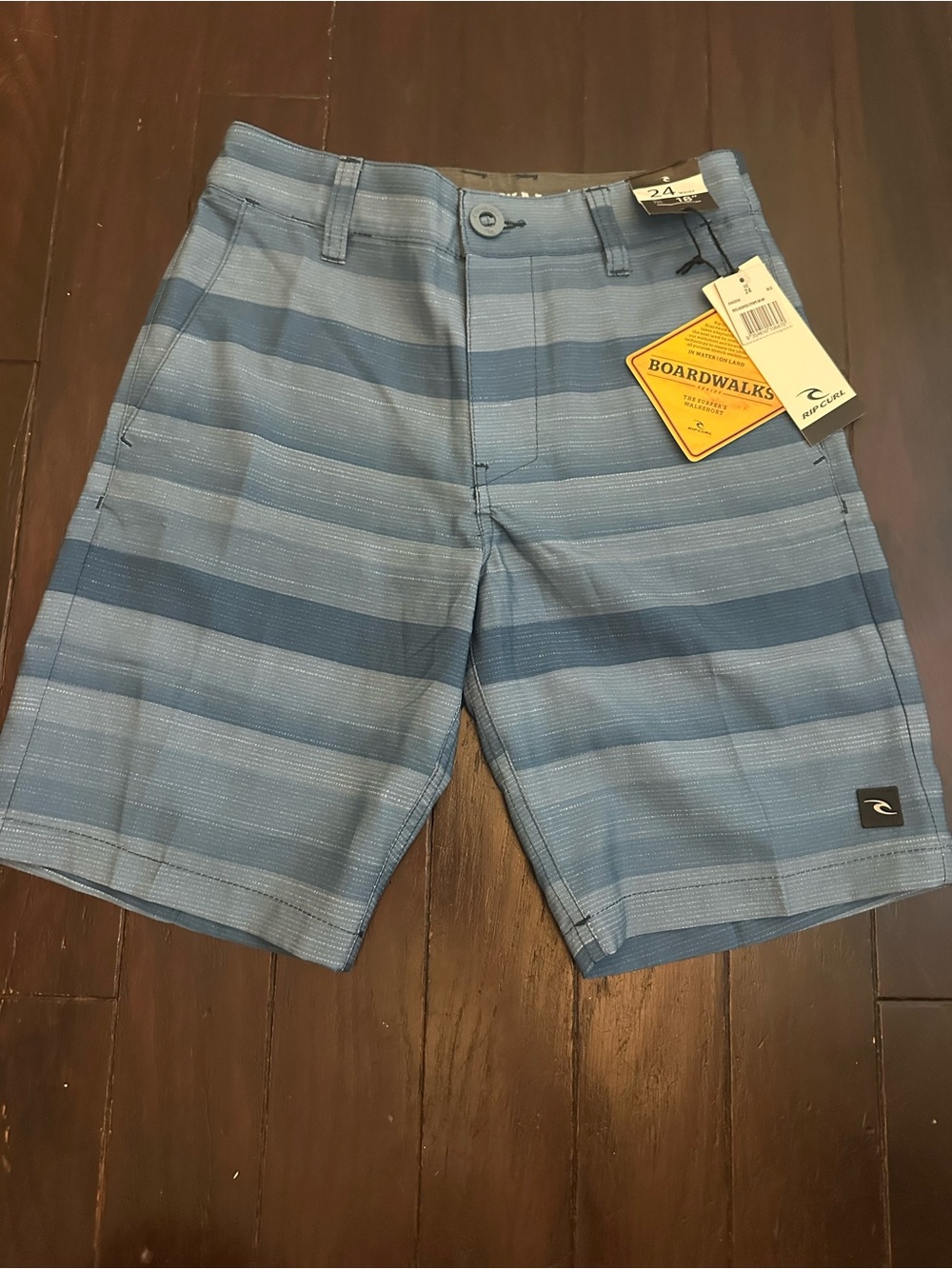 Rip Curl Boys Blue Striped Boardwalk Shorts